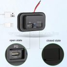 Beépíthető 18W QC3 USB gyors töltő aljzat M4901A-USB