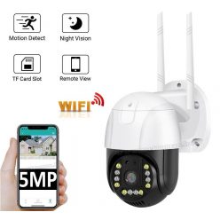   Vezeték nélküli Kültéri SD DVR Wifi IP Android iPhone megfigyelő kamera M8798-5MP-PTZ V380PRO