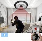 Vezeték nélküli Wifi IP kamera 360 fokos panoráma megfigyelő kamera M8808-2MP