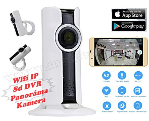 Vezeték nélküli Wifi HD IP Panoráma Okos kamera ANH360-HD