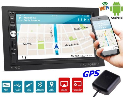 Android multimédiás autórádió fejegység GPS-el 7" LCD monitorral 2DIN MNC California GPS-BT