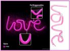 LOVE Neon felirat dekor LED lámpa Pink MD79B