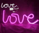 LOVE Neon felirat dekor LED lámpa Pink MD79B