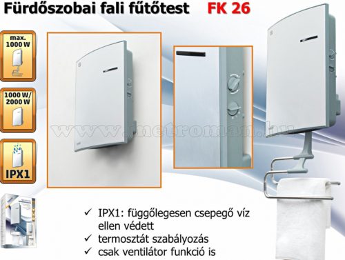 Elektromos Fürdőszobai fali fűtőtest Home FK 26