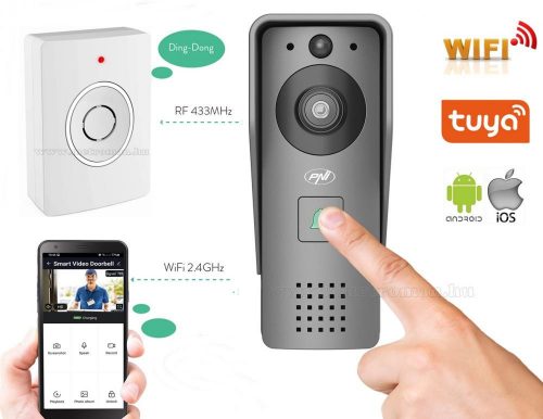 Wifi IP Android, iOS Okos vezeték nélküli Video kaputelefon HOUSE910-WIFI TUYA SMART