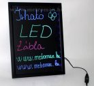 Írható világító LED tábla, 60x80 cm, fekete, plexi előlappal, LED-012