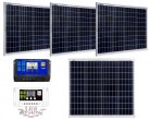 12V 4X60 Watt napelemes töltő szett töltésvezérlővel Poly Solar MP-240W-30/10A-PWM