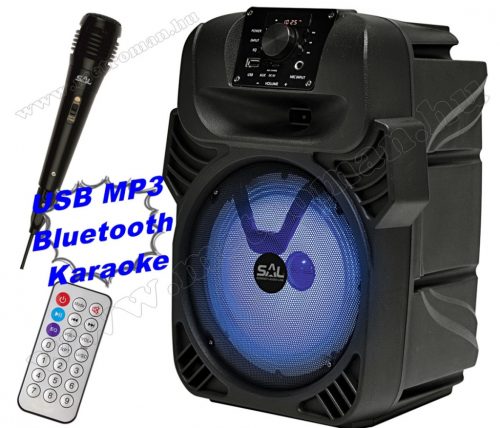 Hordozható karaoke szett USB MP3 Bluetooth zenelejátszóval PAR 20BT-M61