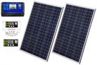 12V 2X110 Watt napelemes töltő szett töltésvezérlővel Poly Solar MPV-220W-30/10A-PWM