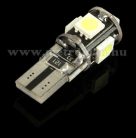 Autós Can-Bus LED izzó, 5 db szuperfényes  SMD LED-del, T105SMD5050LEDCAN