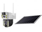 Vezeték nélküli Napelemes Wifi kamera, Android iPhone Wifi kültéri megfigyelő kamera MVCS03-2MP-WIFI-PTZ-SOLAR DUAL-CAM V380PRO