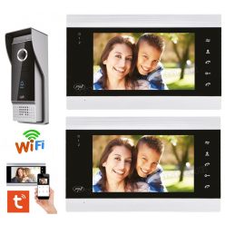    Wifi okos kaputelefon szett 2 db 7"-os LCD monitorral SafeHome PT720M-WIFI TuyaSmart